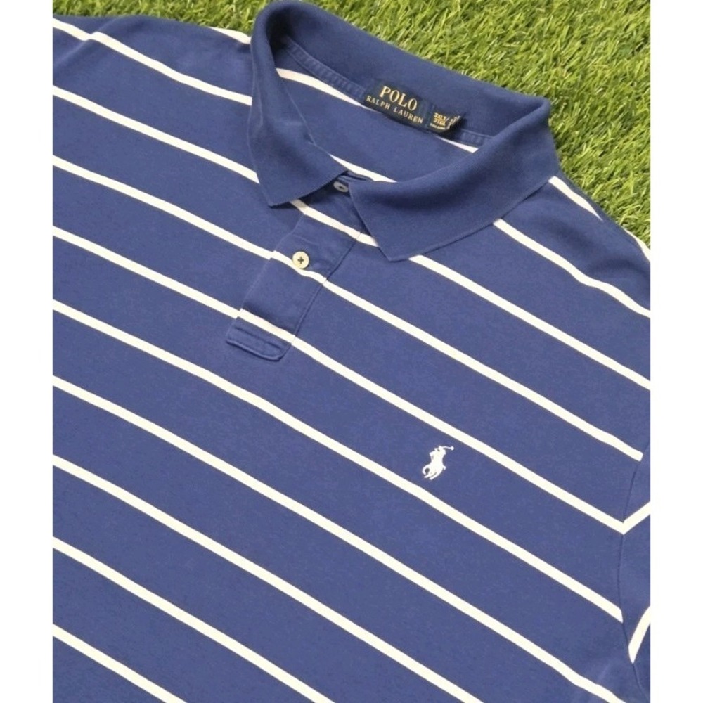 Polo Ralph Lauren 3XLT Rare Polo Green Interlock Striped Shirt